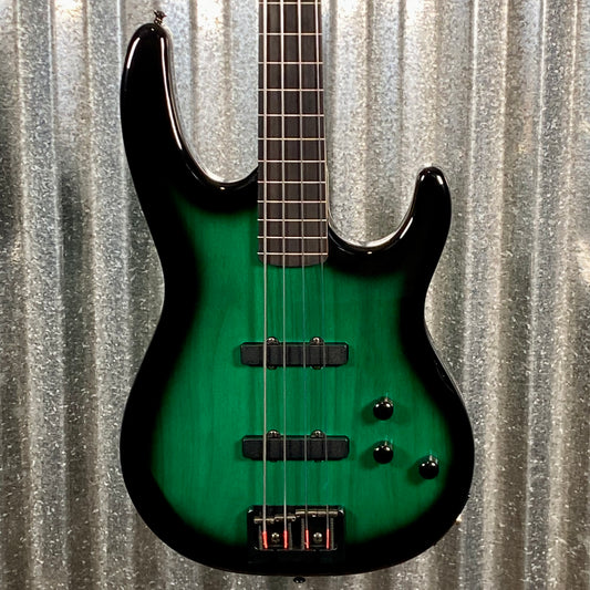 Carvin USA B4 4 String Lined Fretless Bass Forest Green Burst & Case #66424 Used