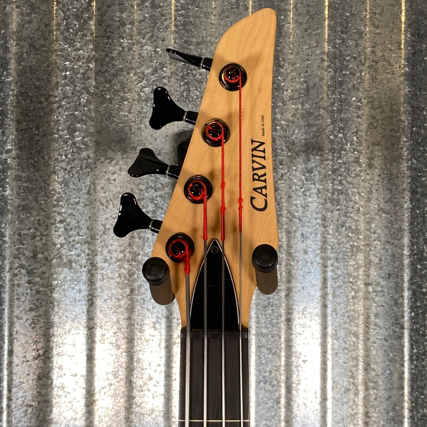 Carvin USA B4 4 String Lined Fretless Bass Forest Green Burst & Case #66424 Used