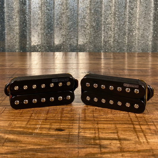 ESP Designed LTD LH-100 7 String Humbucker Guitar Pickup Neck & Bridge Set Black Used