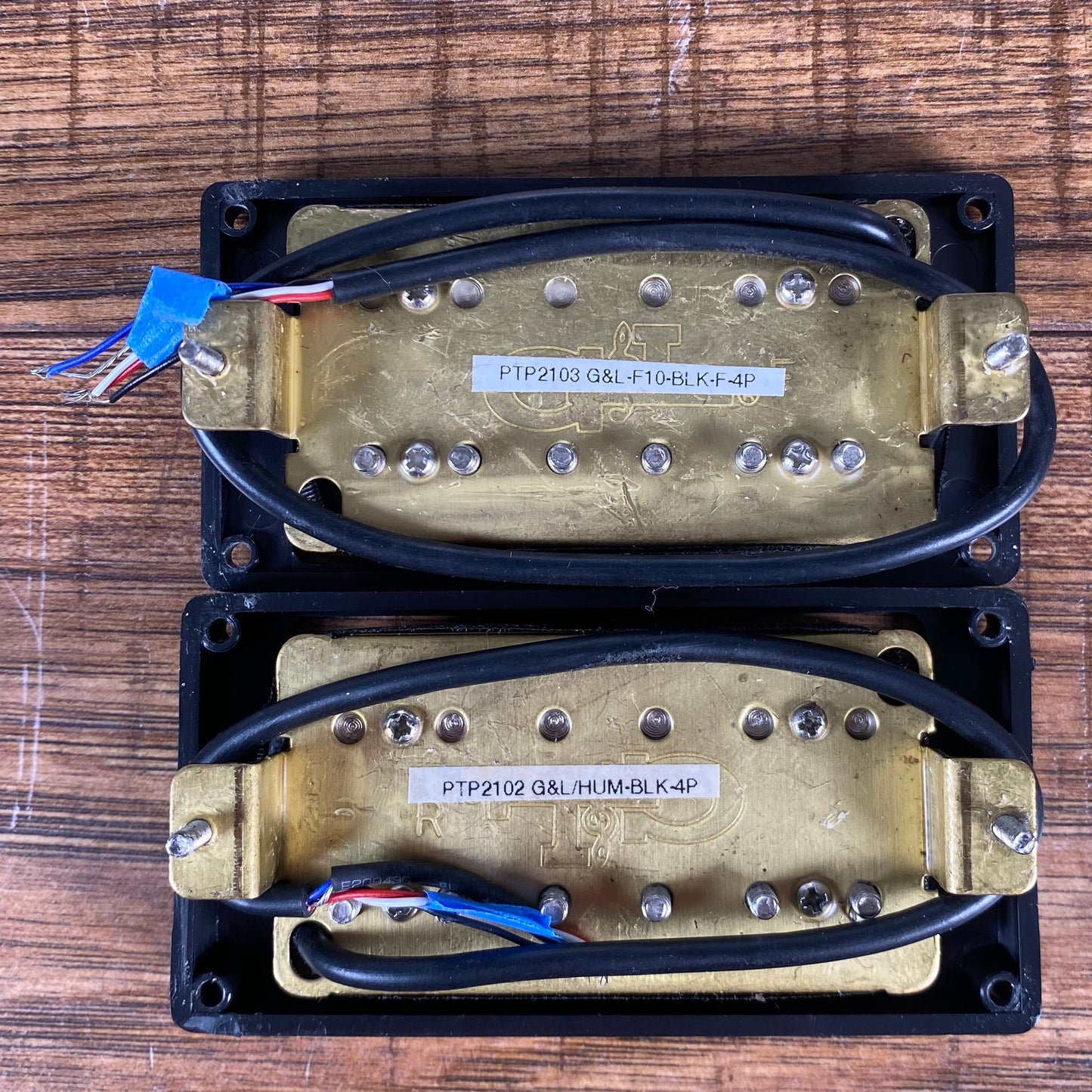 G&L Tribute Paul Gagon Designed AS4255B Neck & AW4368B Bridge Humbucker Guitar Pickup Set Black Used