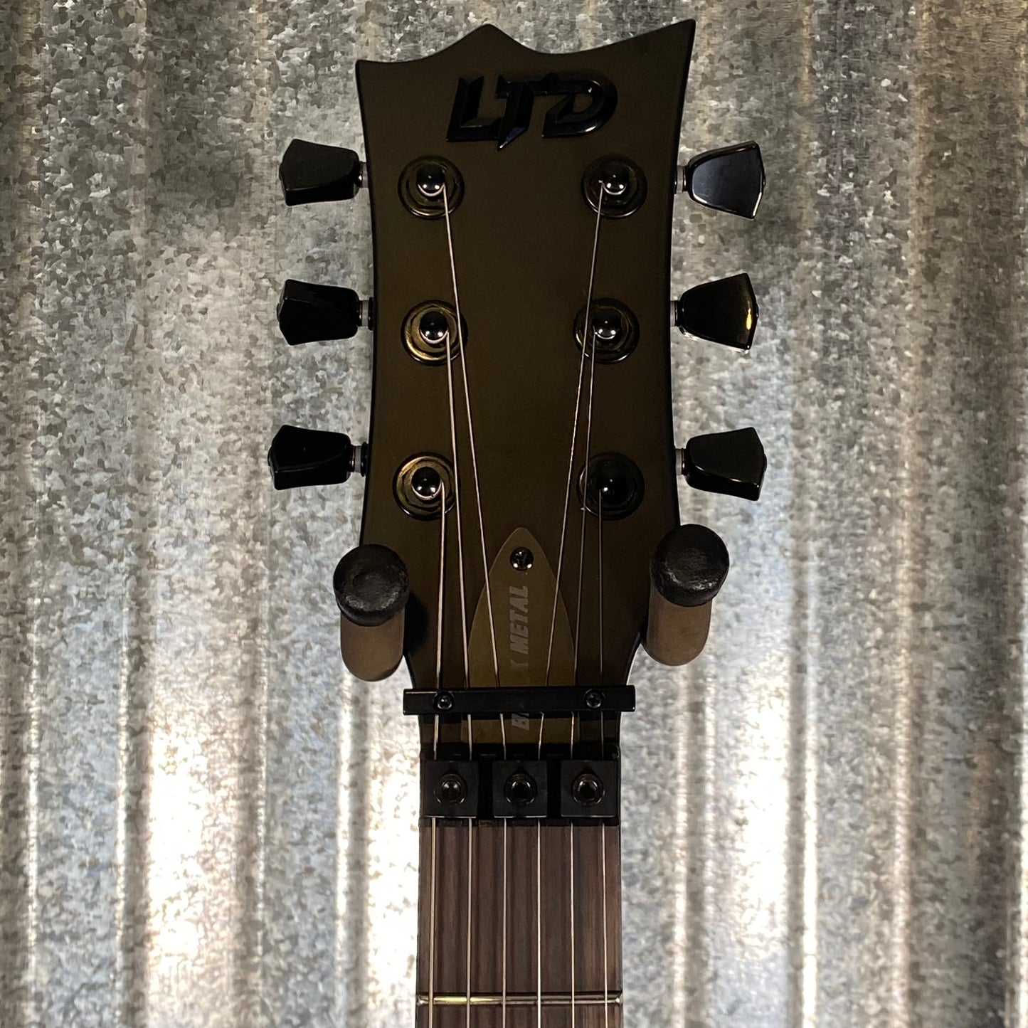 ESP LTD EC-FR Black Metal Eclipse Seymour Duncan Floyd Rose Black Satin Guitar LECFRBKMBLKS #1078 Used