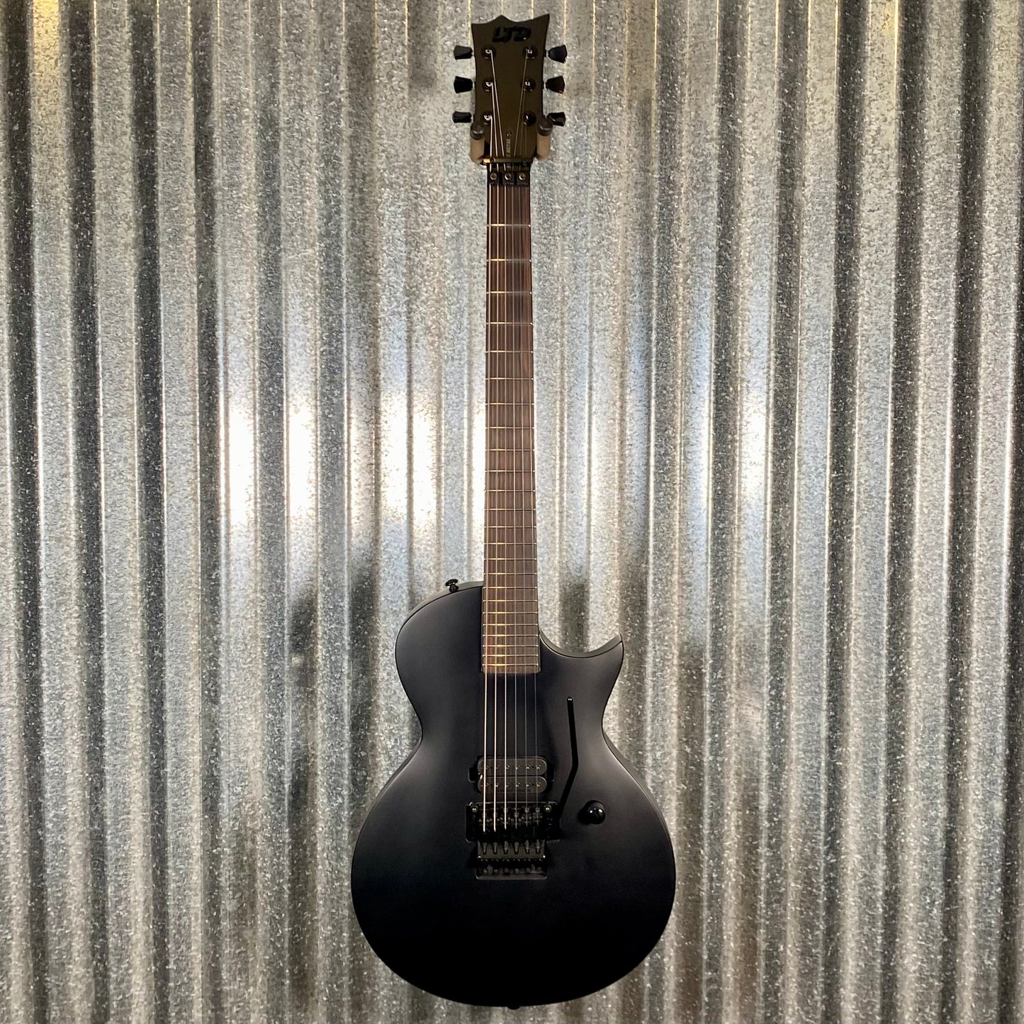 ESP LTD EC-FR Black Metal Eclipse Seymour Duncan Floyd Rose Black Satin Guitar LECFRBKMBLKS #1078 Used