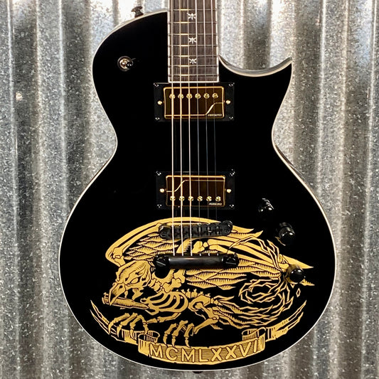 ESP LTD Will Adler Warbird Black & Gold Guitar & Case LWAWARBIRDBLKG #1523 Used
