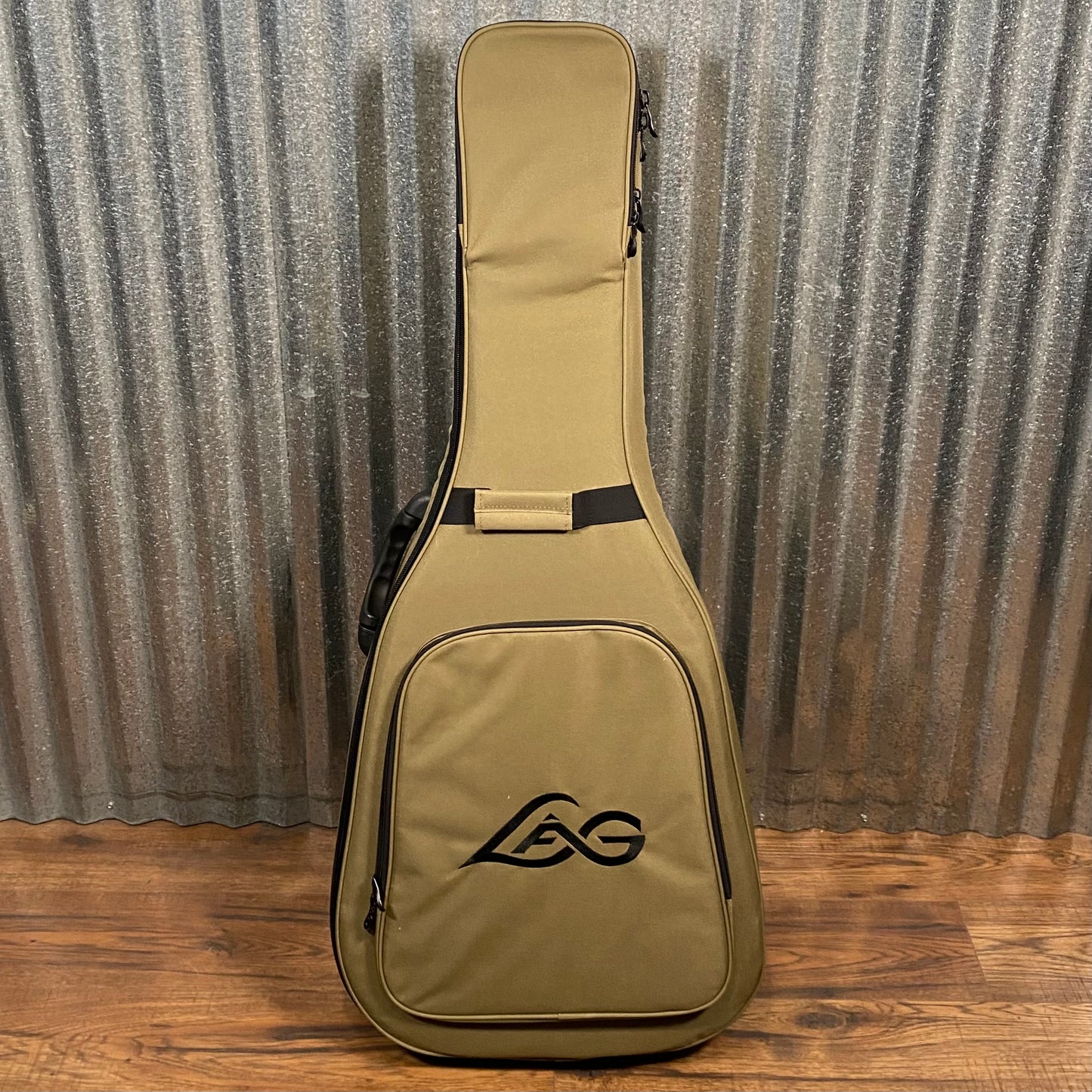 LAG Guitars SAUVAGE-DCE Natural Dreadnought Acoustic Electric Guitar & Bag #3405