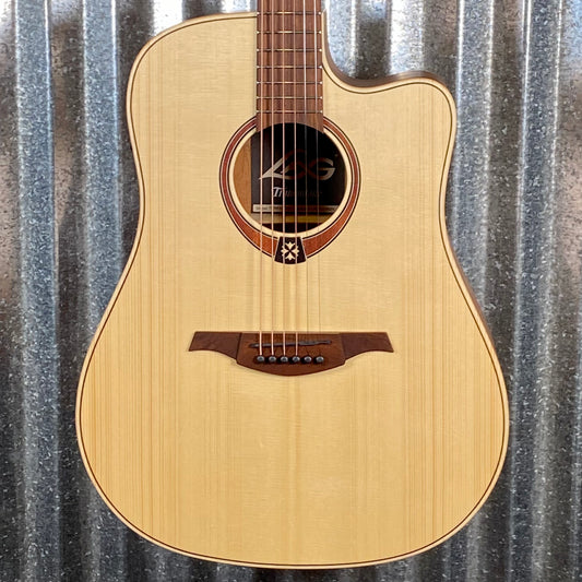 LAG Guitars T70DCE-NAT Natural Dreadnought Cutaway Acoustic Electric Guitar #2275