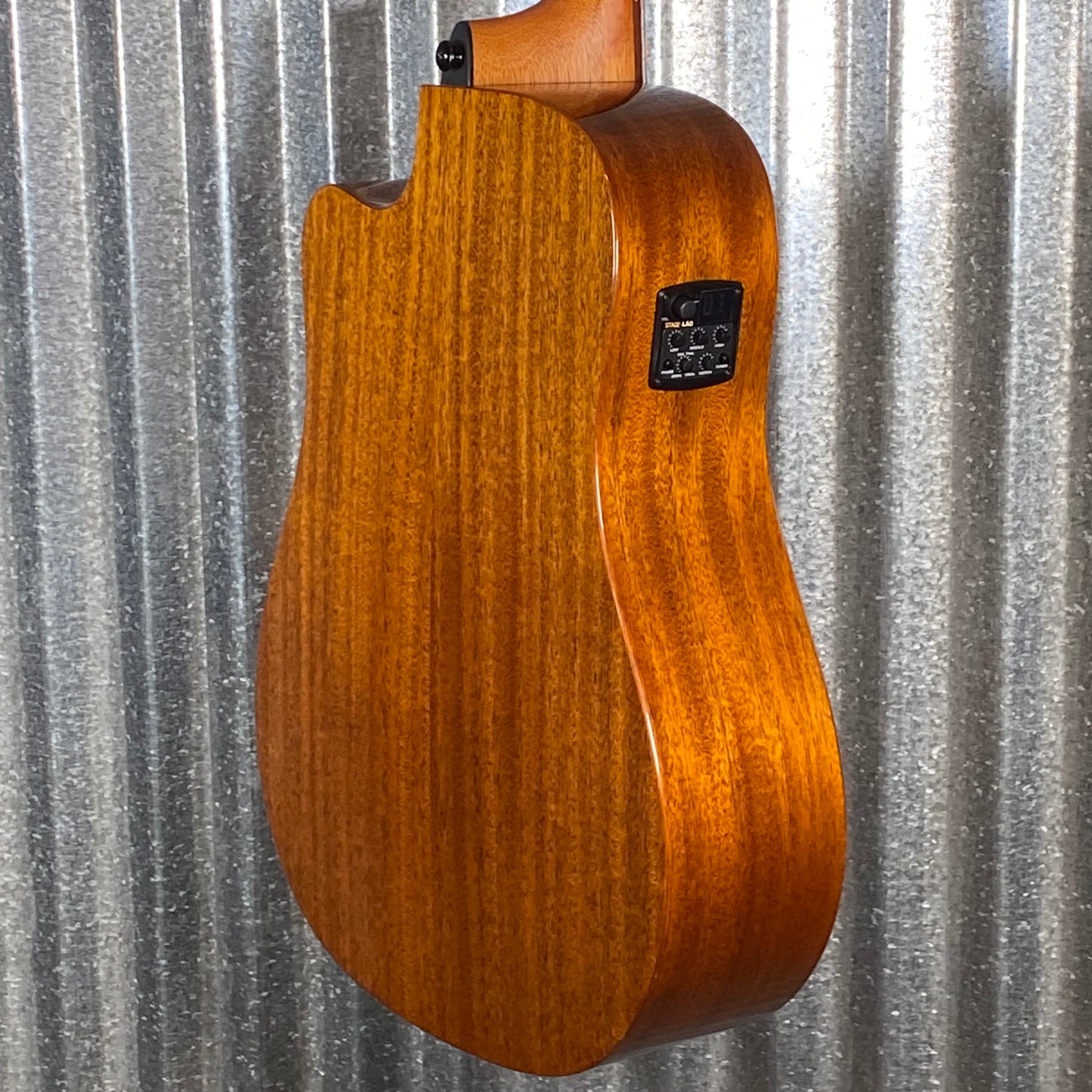 LAG Guitars T98DCE Natural Dreadnought Cutaway Acoustic Electric Guitar #2194