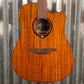 LAG Guitars T98DCE Natural Dreadnought Cutaway Acoustic Electric Guitar #2194