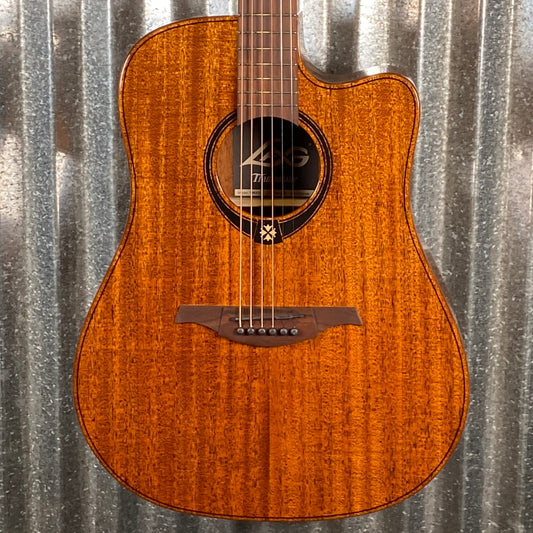 LAG Guitars T98DCE Natural Dreadnought Cutaway Acoustic Electric Guitar #2194