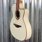 LAG Guitars T118ASCE-IVO Ivory Auditorium Cutaway Slim Acoustic Electric Guitar #2288