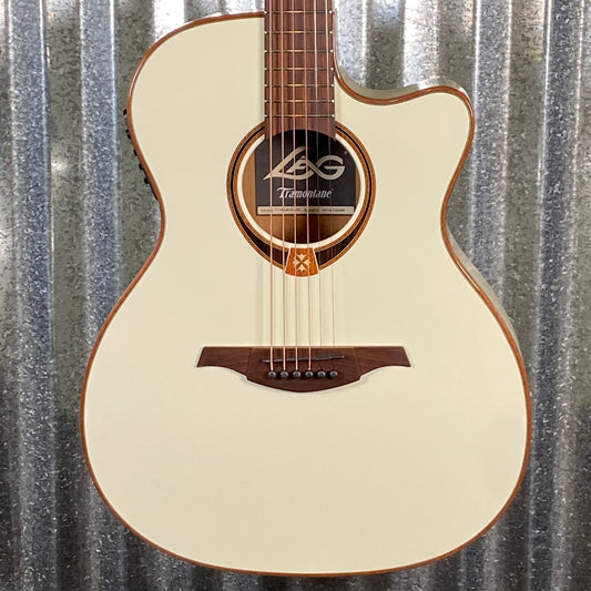 LAG Guitars T118ASCE-IVO Ivory Auditorium Cutaway Slim Acoustic Electric Guitar #2288