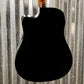 LAG Guitars T118DCE-BLK Black Dreadnought Cutaway Acoustic Electric Guitar #1779