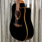 LAG Guitars T118DCE-BLK Black Dreadnought Cutaway Acoustic Electric Guitar #1779