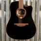LAG Guitars T118DCE-BLK Black Dreadnought Cutaway Acoustic Electric Guitar #1779