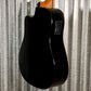 LAG Guitars T118DCE-BLK Black Dreadnought Cutaway Acoustic Electric Guitar #1779