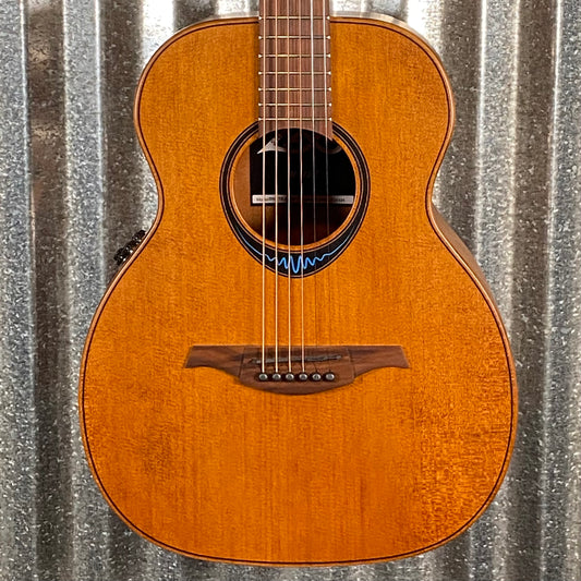 LAG Guitars TBW1TE-BRW Vintage Brown Travel Acoustic Electric Guitar & Bag #1101