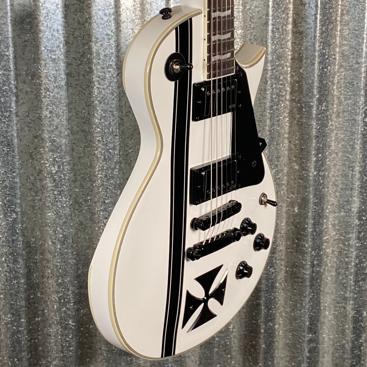 ESP LTD Iron Cross James Hetfield Snow White Guitar & Case LIRONCROSSSW # 0130 Used