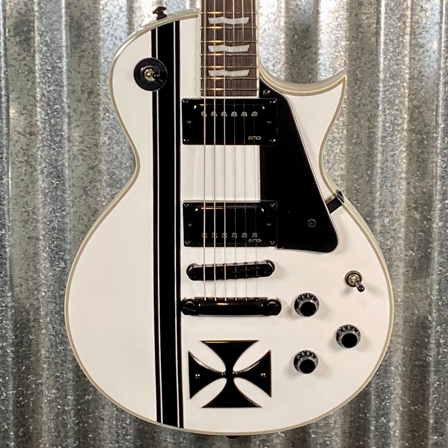 ESP LTD Iron Cross James Hetfield Snow White Guitar & Case LIRONCROSSSW # 0130 Used