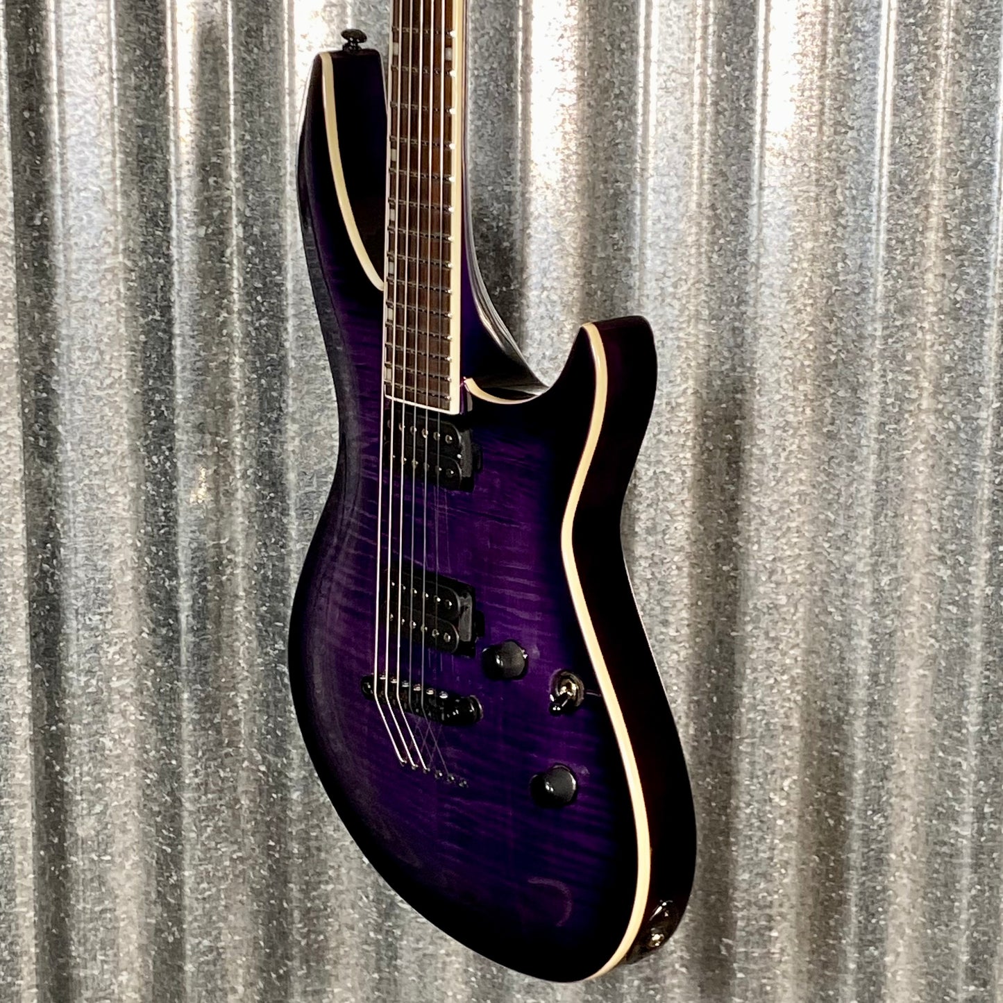 ESP LTD H3-1000 See Thru Purple Guitar LH31000FMSTPSB #0917 Used