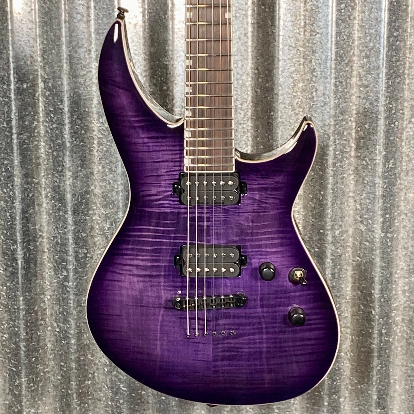ESP LTD H3-1000 See Thru Purple Guitar LH31000FMSTPSB #0917 Used