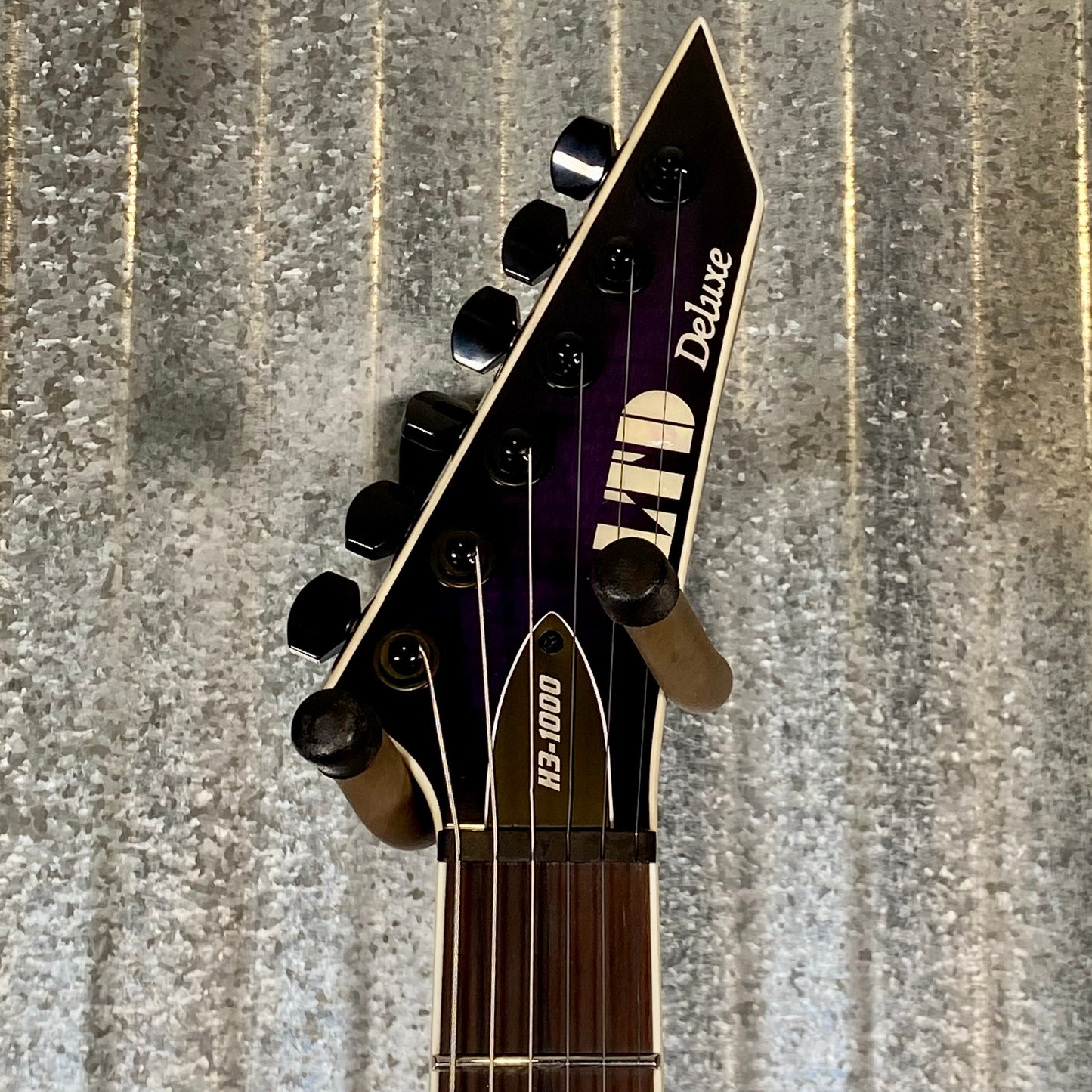 ESP LTD H3-1000 See Thru Purple Guitar LH31000FMSTPSB #0917 Used