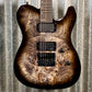 ESP LTD TE-1000 Evertune Burl Charcoal Burst Fluence Guitar TE1000ETBPCHB #0856 Used