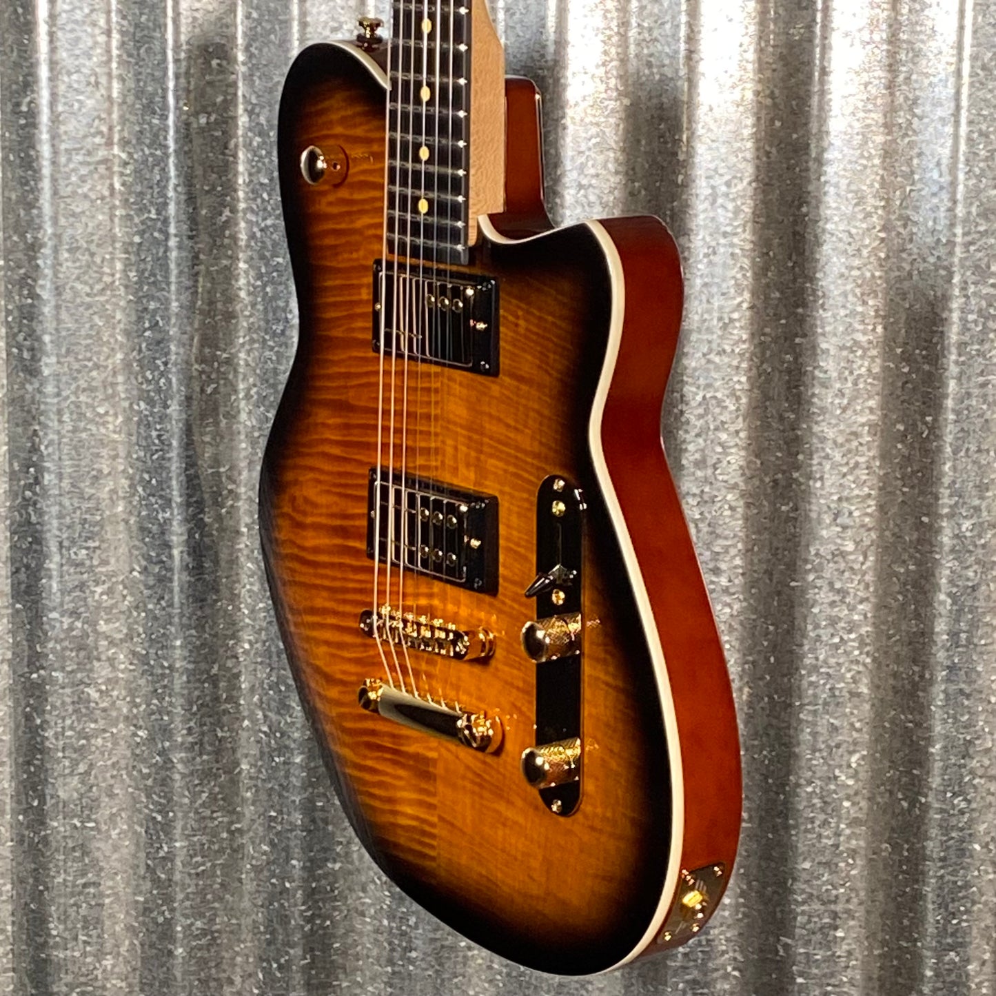 Reverend Charger RA FM Coffee Burst Flame Guitar #67632