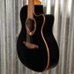 LAG Guitars T118ACE-BLK Black Auditorium Cutaway Acoustic Electric Guitar #1841