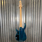 Peavey Fury VI 6 String Bass Quilt Top Transparent Blue & Case #1306 Used
