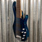 Peavey Fury VI 6 String Bass Quilt Top Transparent Blue & Case #1306 Used