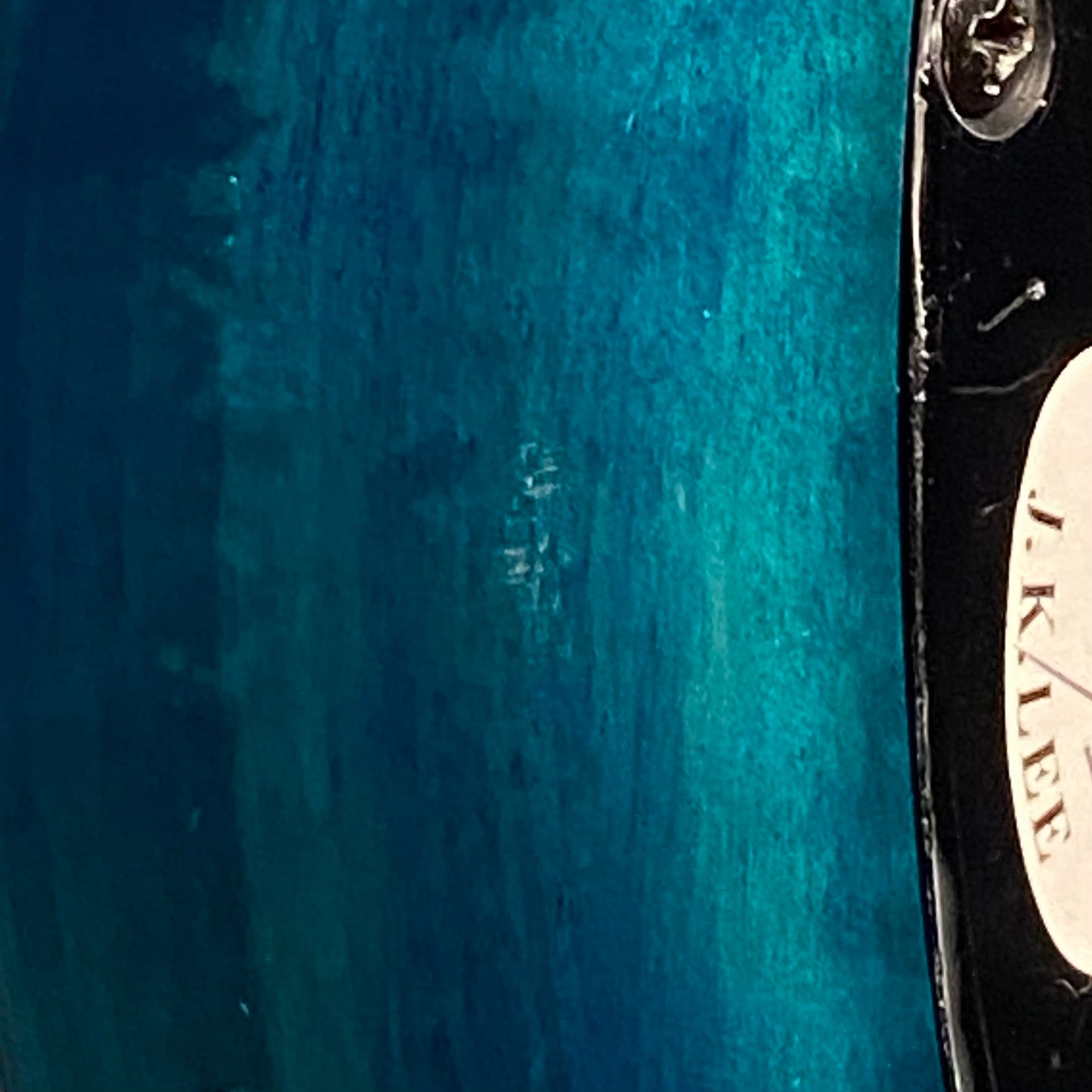 Peavey Fury VI 6 String Bass Quilt Top Transparent Blue & Case #1306 Used