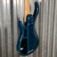 Peavey Fury VI 6 String Bass Quilt Top Transparent Blue & Case #1306 Used