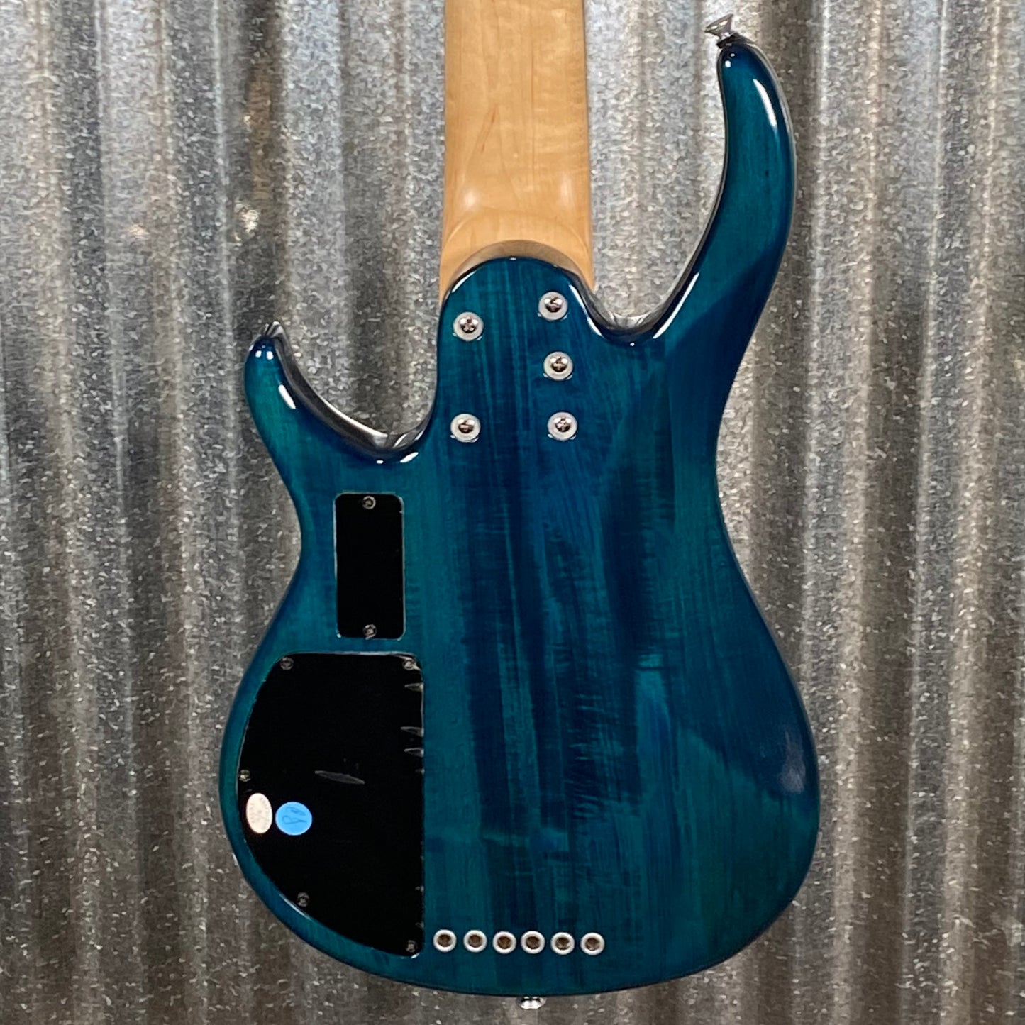 Peavey Fury VI 6 String Bass Quilt Top Transparent Blue & Case #1306 Used