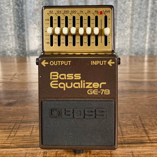 Boss GE-7B 7 Band Graphic EQ Bass Effect Pedal Japan 1989 Used