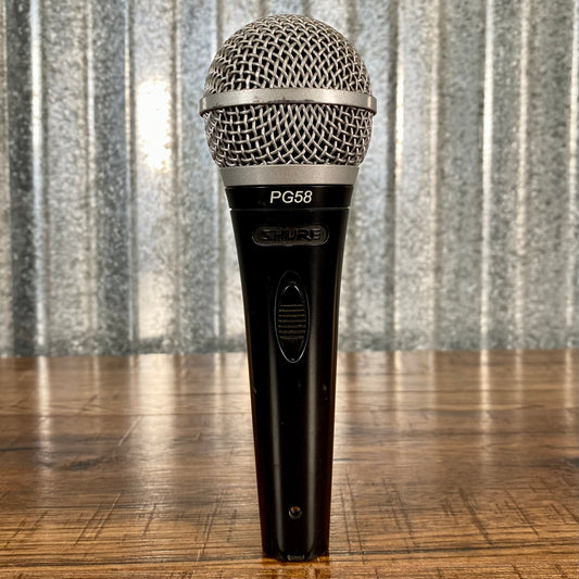 Shure PG58 Wired Hand Held Dynamic Microphone with On/Off Switch Used