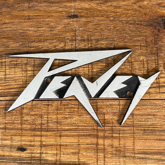 Peavey Classic Metal Logo Badge 6"x3" #1 Used