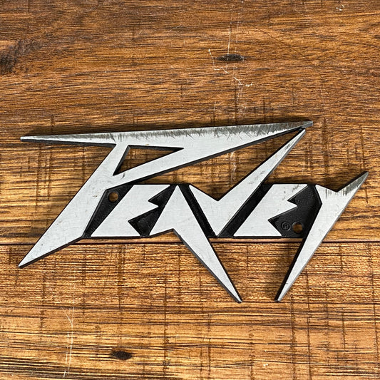 Peavey Classic Metal Logo Badge 6"x3" #3 Used