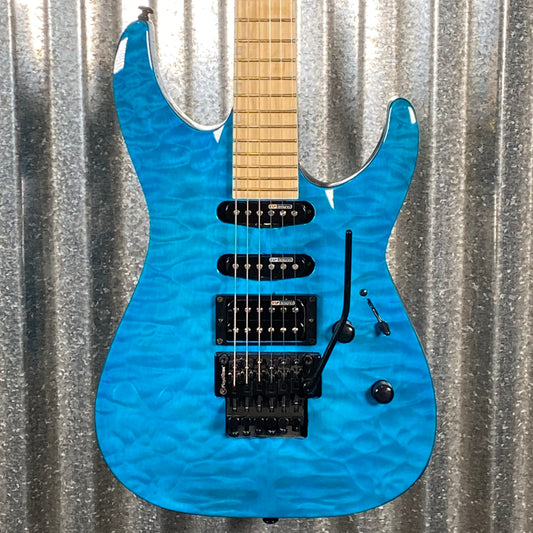 ESP LTD MH-203QM See Thru Blue Quilt Top Guitar MH203QMSTB #0262 Used