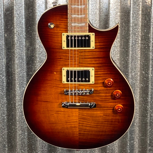 ESP LTD EC-256 Flame Dark Brown Sunburst Guitar LEC256FMDBSB #2890 Used
