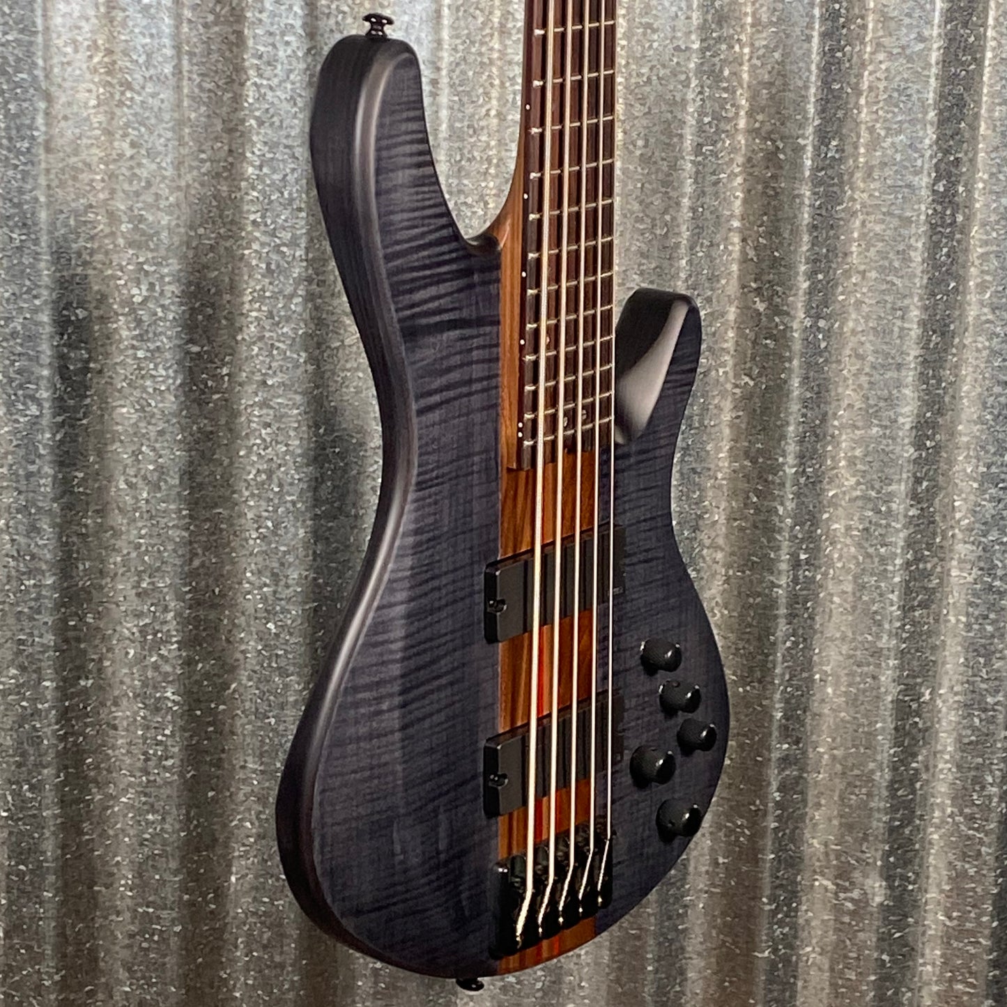 Schecter Charles Berthoud CB-5 See Through Black Satin EMG 5 String Bass #2510