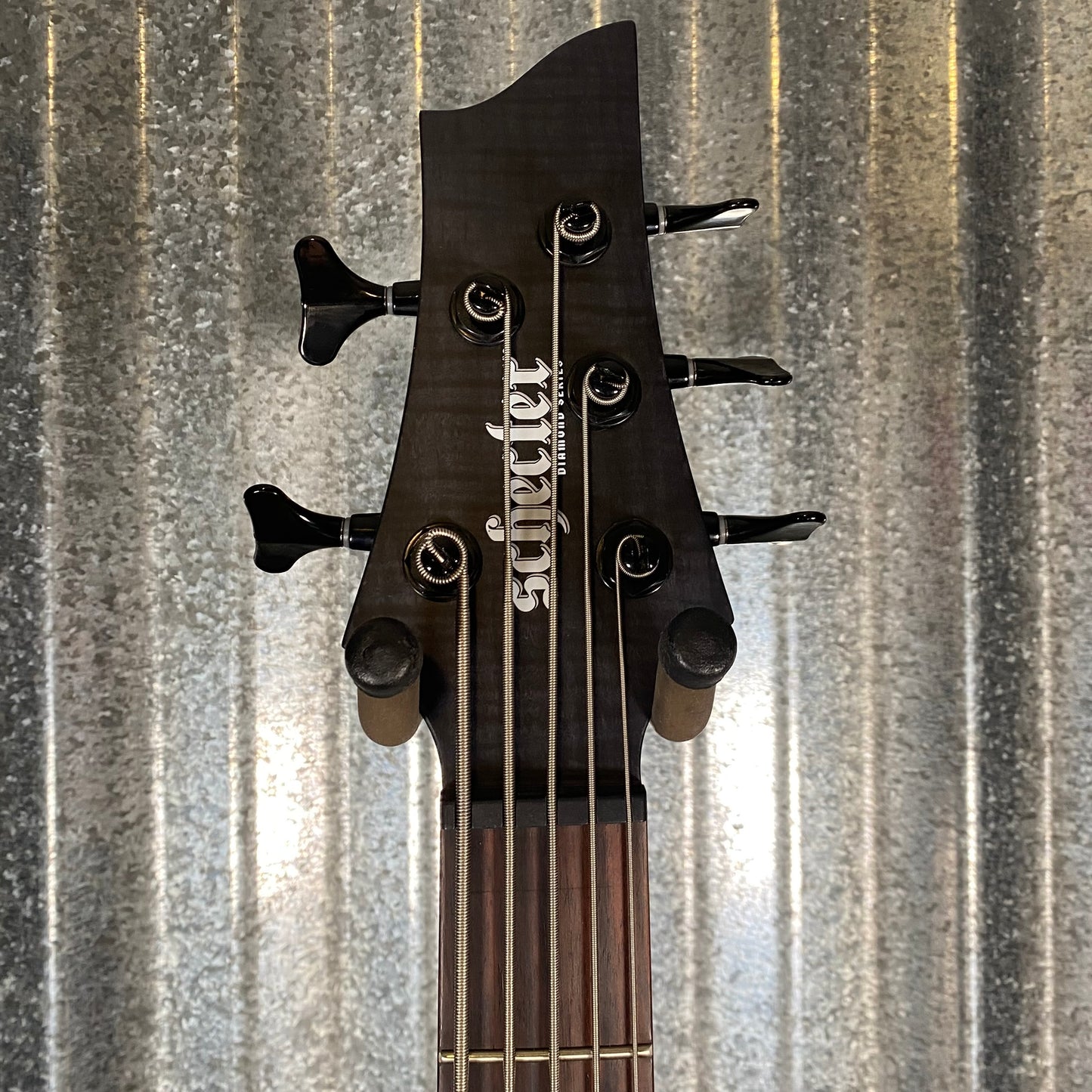 Schecter Charles Berthoud CB-5 See Through Black Satin EMG 5 String Bass #2510