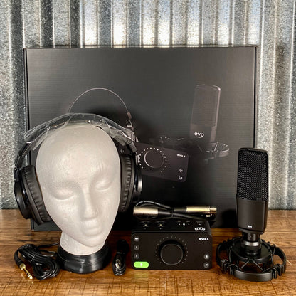 Audient EVO4SRB 2x2 USB Audio Recording Interface Bundle with Headphones, Microphone & Software