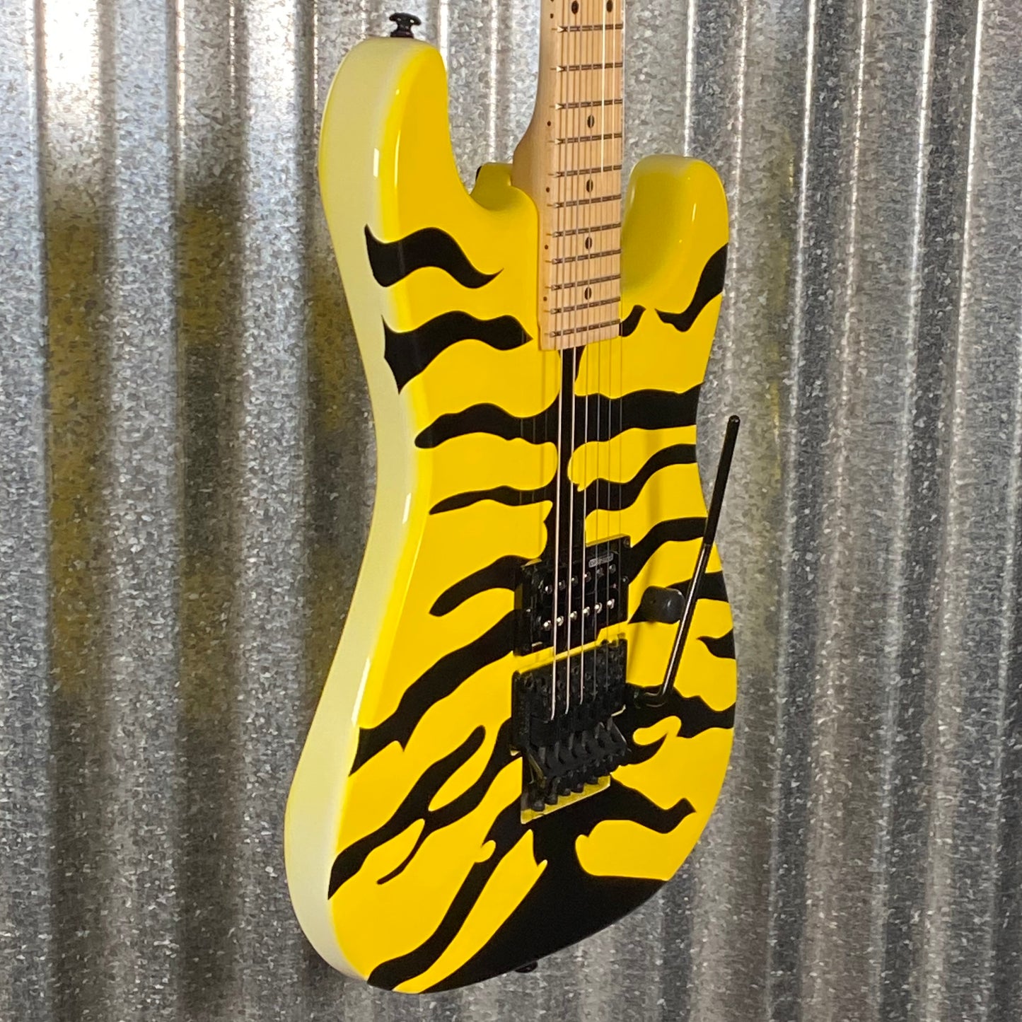 ESP LTD GL-200MT George Lynch Yellow Tiger Stripe Graphic Guitar LGL200MT #1404 Used