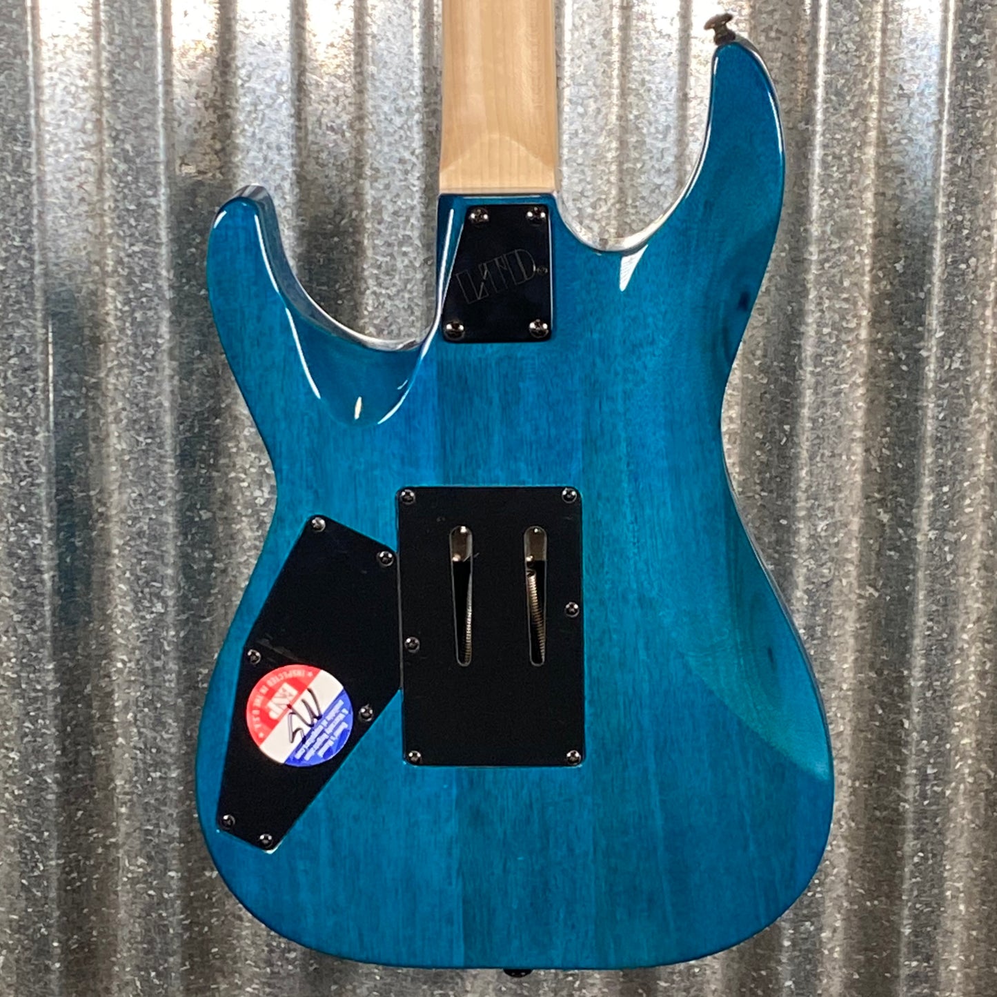 ESP LTD MH-203QM See Thru Blue Quilt Top Guitar MH203QMSTB #0100 Used