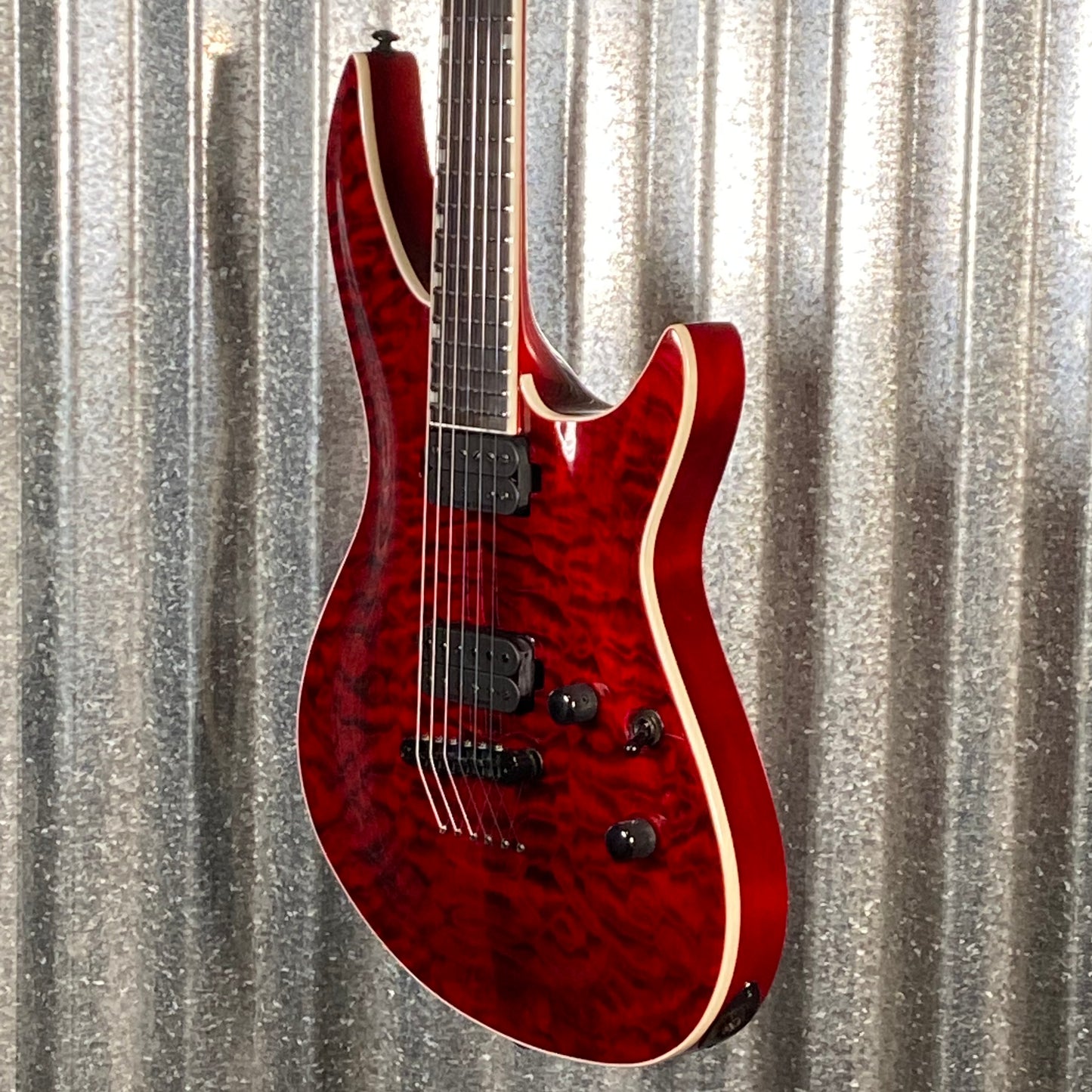 ESP LTD M3-1000FR Floyd Rose Quilt See Thru Black Cherry Guitar LM3100FRWMSTBC #2102 Used