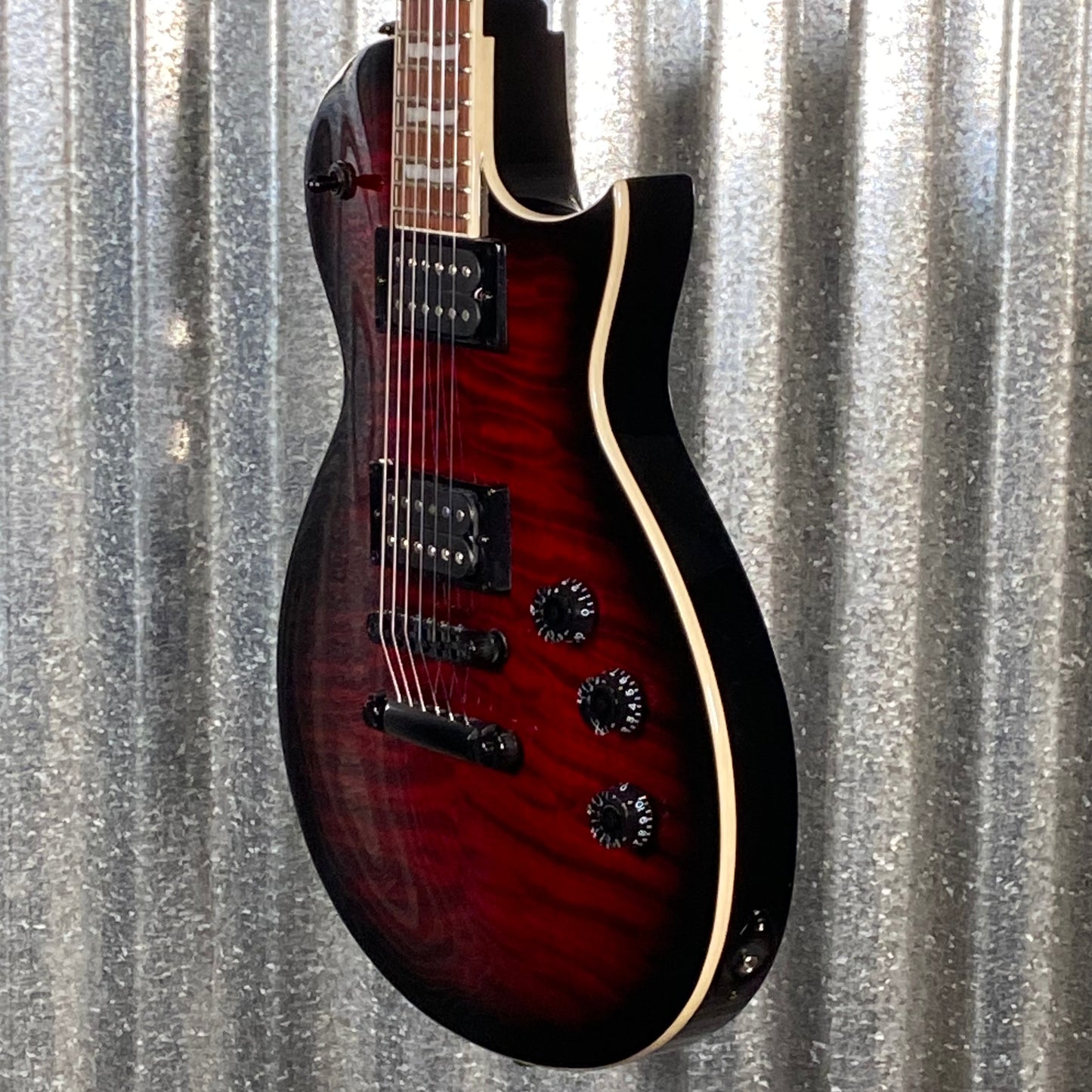 ESP LTD EC-256 Quilt See Thru Black Cherry Sunburst Guitar EC256QMSTBCSB #0901 Used