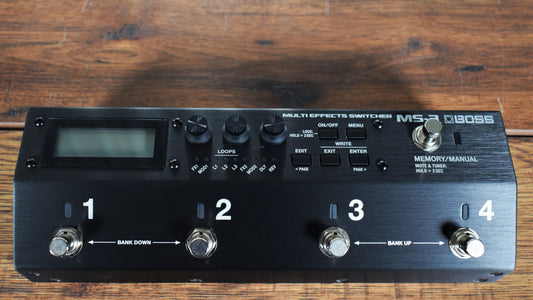Boss MS-3 Guitar Multi Effect Processor Effect Loop Switcher Pedal Demo