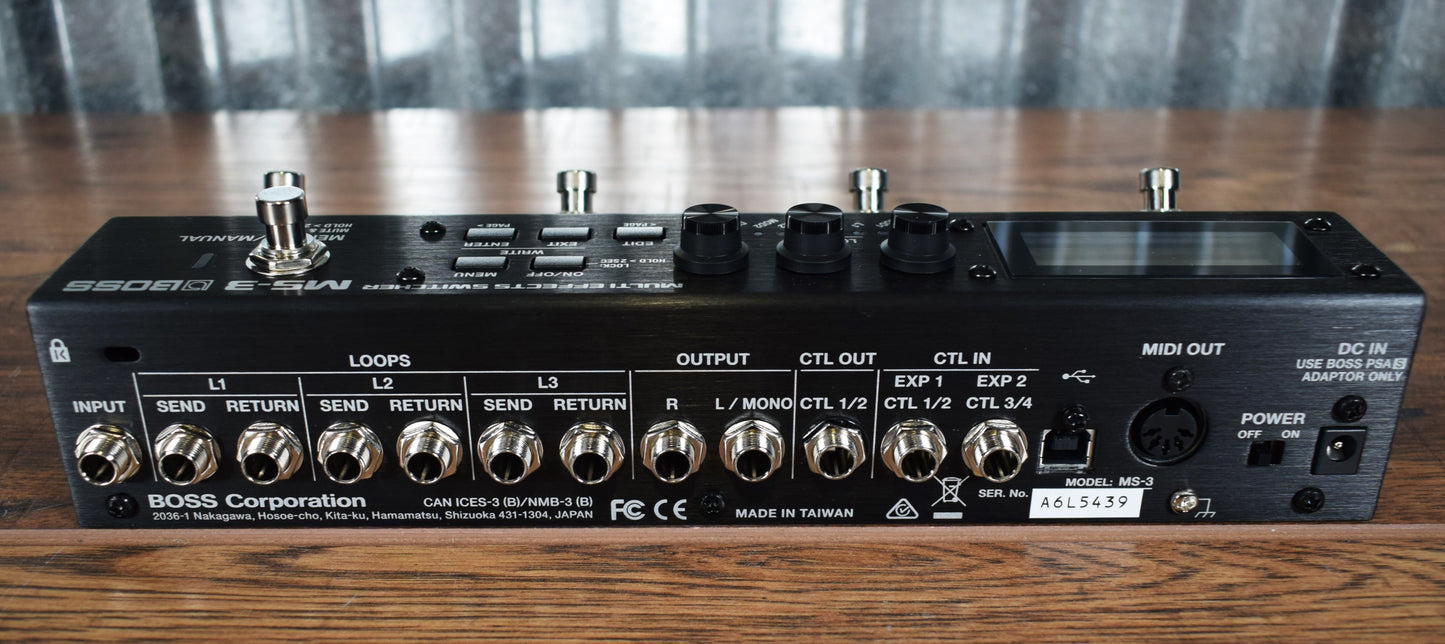 Boss MS-3 Guitar Multi Effect Processor Effect Loop Switcher Pedal Demo