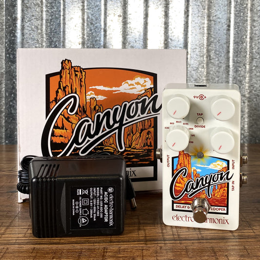 Electro-Harmonix EHX Canyon Delay & Looper Guitar Effect Pedal & AC Adapter Demo