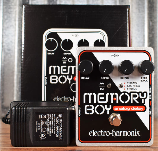 Electro-Harmonix EHX Memory Boy Analog Echo Chorus Vibrato Guitar Effect Pedal Demo