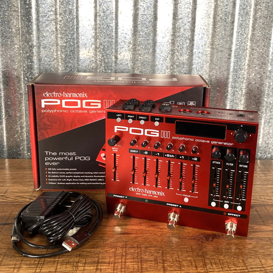 Electro-Harmonix EHX POG3 Polyphonic Octave Generator Guitar Bass Synth Effect Pedal Demo